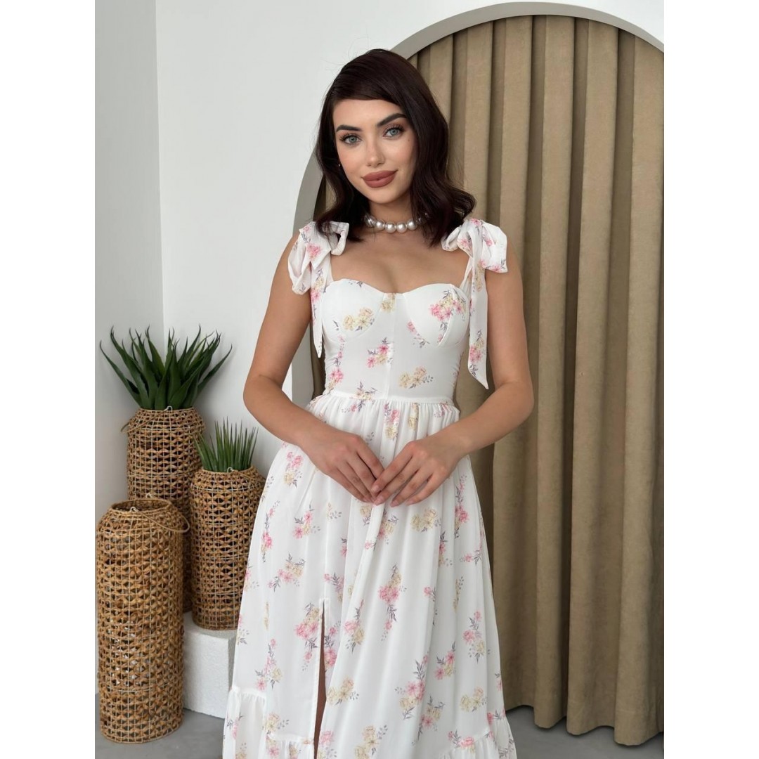 Roseta Bağlamalı Midi Elbise - 147119 Roseta Bağlamalı Midi Elbise - 147119