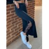 Kadın Dantel Eklemeli Ispanyol Paça Scuba Tayt Pantalon - 133360 Kadın Dantel Eklemeli Ispanyol Paça Scuba Tayt Pantalon - 133360
