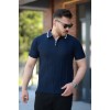 Erkek Yakalı Fermuarlı Kısa Kollu T-shirt 161508 Erkek Yakalı Fermuarlı Kısa Kollu T-shirt 161508