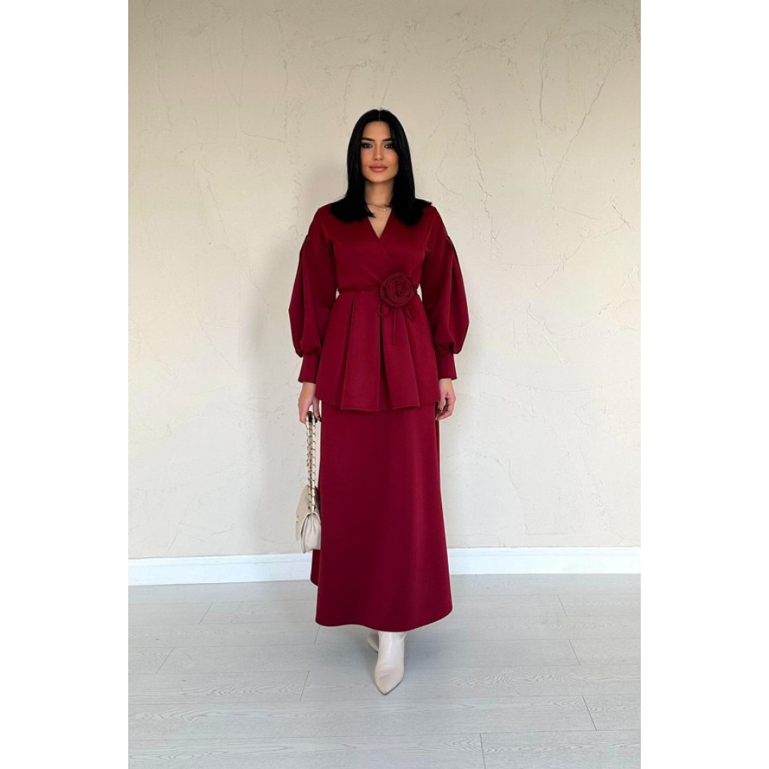 Bordo Gül Detaylı Takım - 154449 Bordo Gül Detaylı Takım - 154449