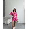 KETEN BEL BÜZGÜLÜ BLUZ-PANTOLON TAKIM - Fuşya 152266 KETEN BEL BÜZGÜLÜ BLUZ-PANTOLON TAKIM - Fuşya 152266