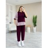 Kadın Kristal 2 Iplik Kumaş Yanları çizgili Takım 161159