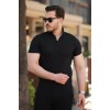 Erkek Hakim Yaka Dokuma Pamuklu Kumaş Kısa Kollu T-shirt 160094 Erkek Hakim Yaka Dokuma Pamuklu Kumaş Kısa Kollu T-shirt 160094