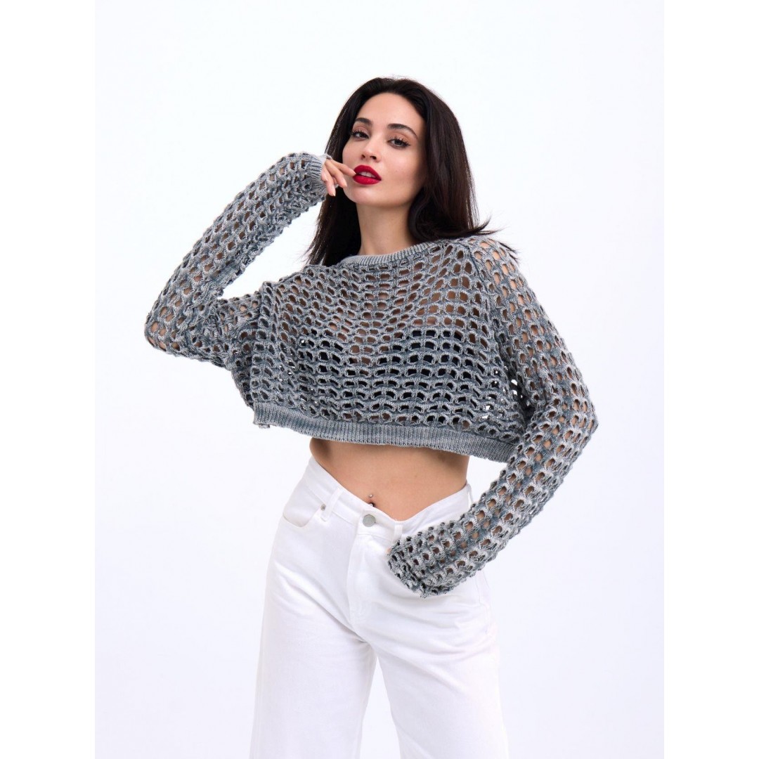 3958 TRİKO FİLE BOLERO-GRİ - 143676 3958 TRİKO FİLE BOLERO-GRİ - 143676