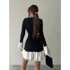 Fırfır Detaylı Drapeli Mini Elbise 158132 Fırfır Detaylı Drapeli Mini Elbise 158132