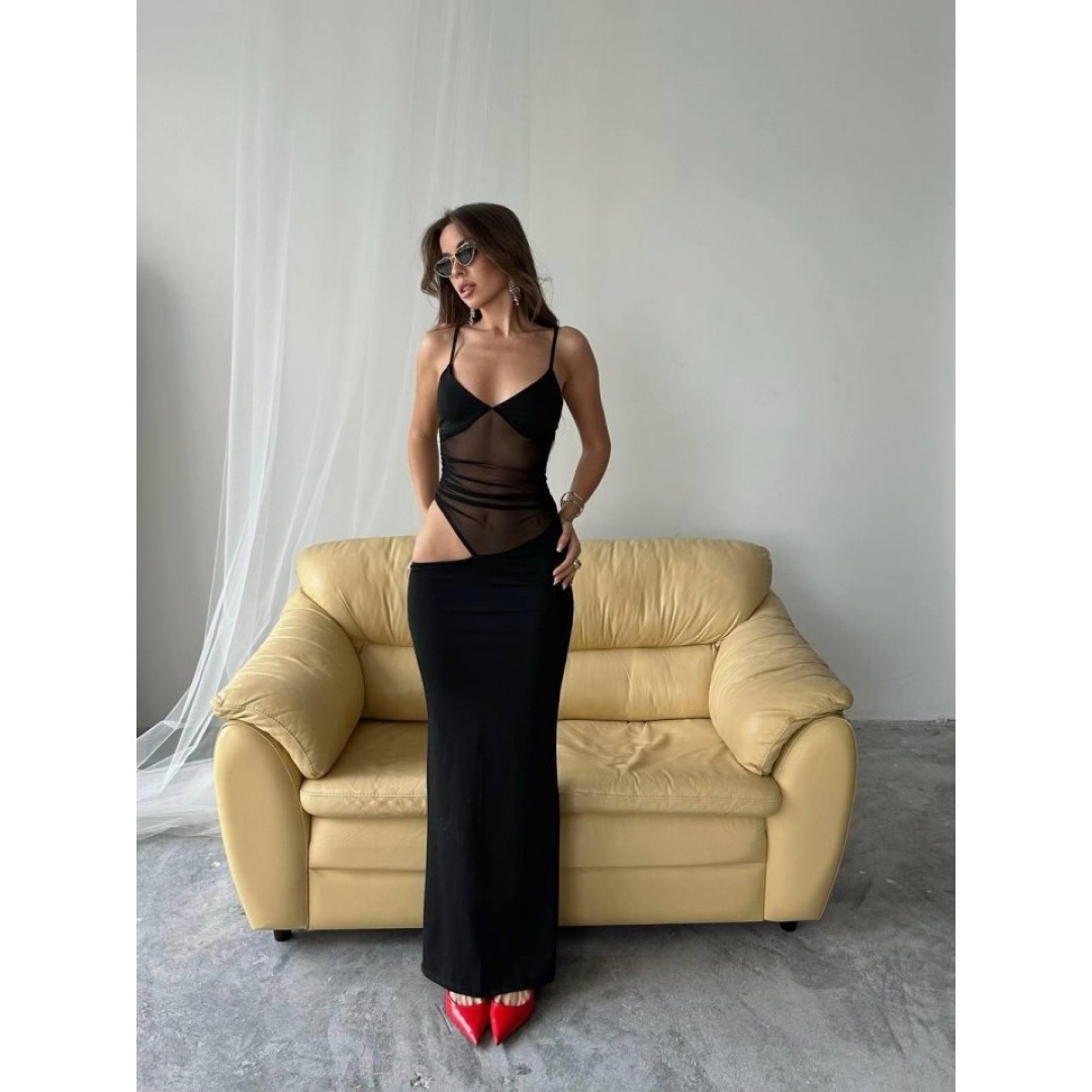 TÜL DETAY ELBİSE 160218 TÜL DETAY ELBİSE 160218