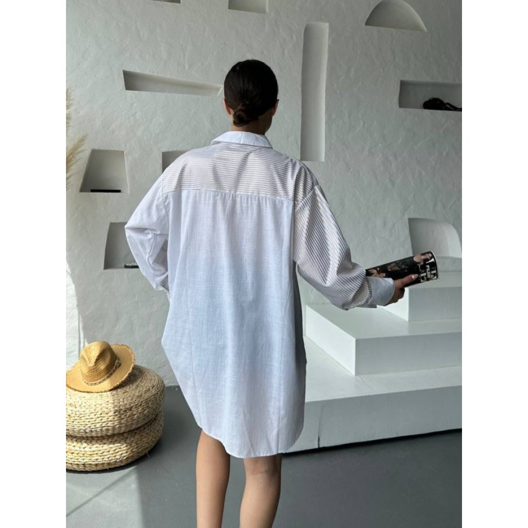Oversize Çizgili Gömlek 160270 Oversize Çizgili Gömlek 160270
