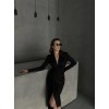 Drape Detaylı Midi Elbise - 160357