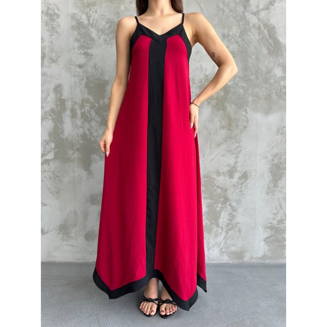 Askılı Maxi Boy Elbise - 160362