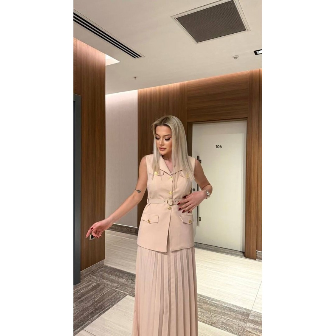 Vatkalı Yelek Etek İkili Takım 160376 Vatkalı Yelek Etek İkili Takım 160376
