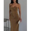 Straplez Simli Uzun Elbise 160384 Straplez Simli Uzun Elbise 160384