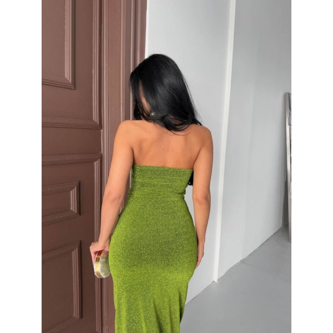 Straplez Simli Uzun Elbise 160386 Straplez Simli Uzun Elbise 160386