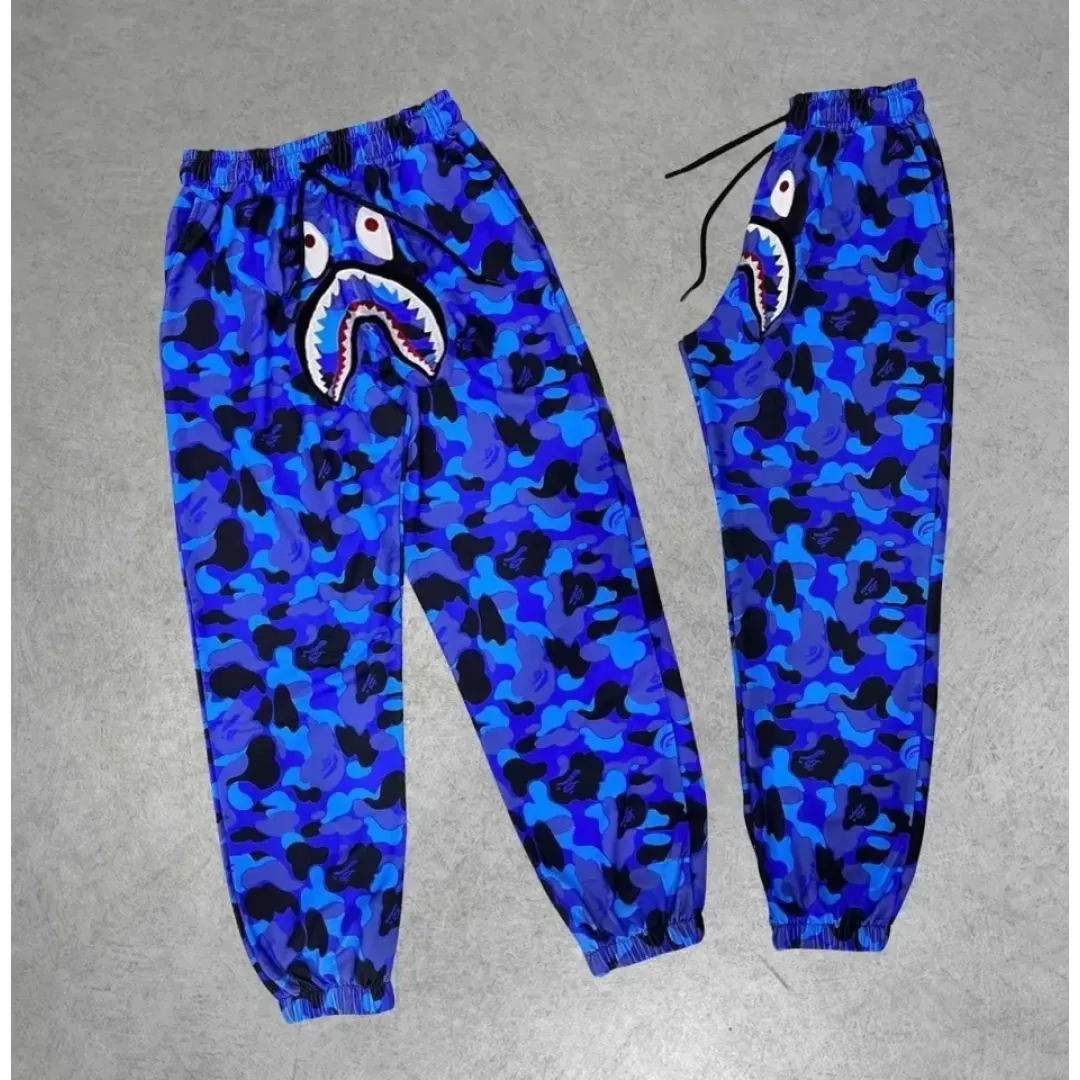 Erkek Bape Shark Dijital Baskılı Eşofman Altı - Mavi - 92624 Erkek Bape Shark Dijital Baskılı Eşofman Altı - Mavi - 92624
