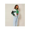 Nakışlı Oversize Kolej Ceket - Beyaz - 92652 Nakışlı Oversize Kolej Ceket - Beyaz - 92652