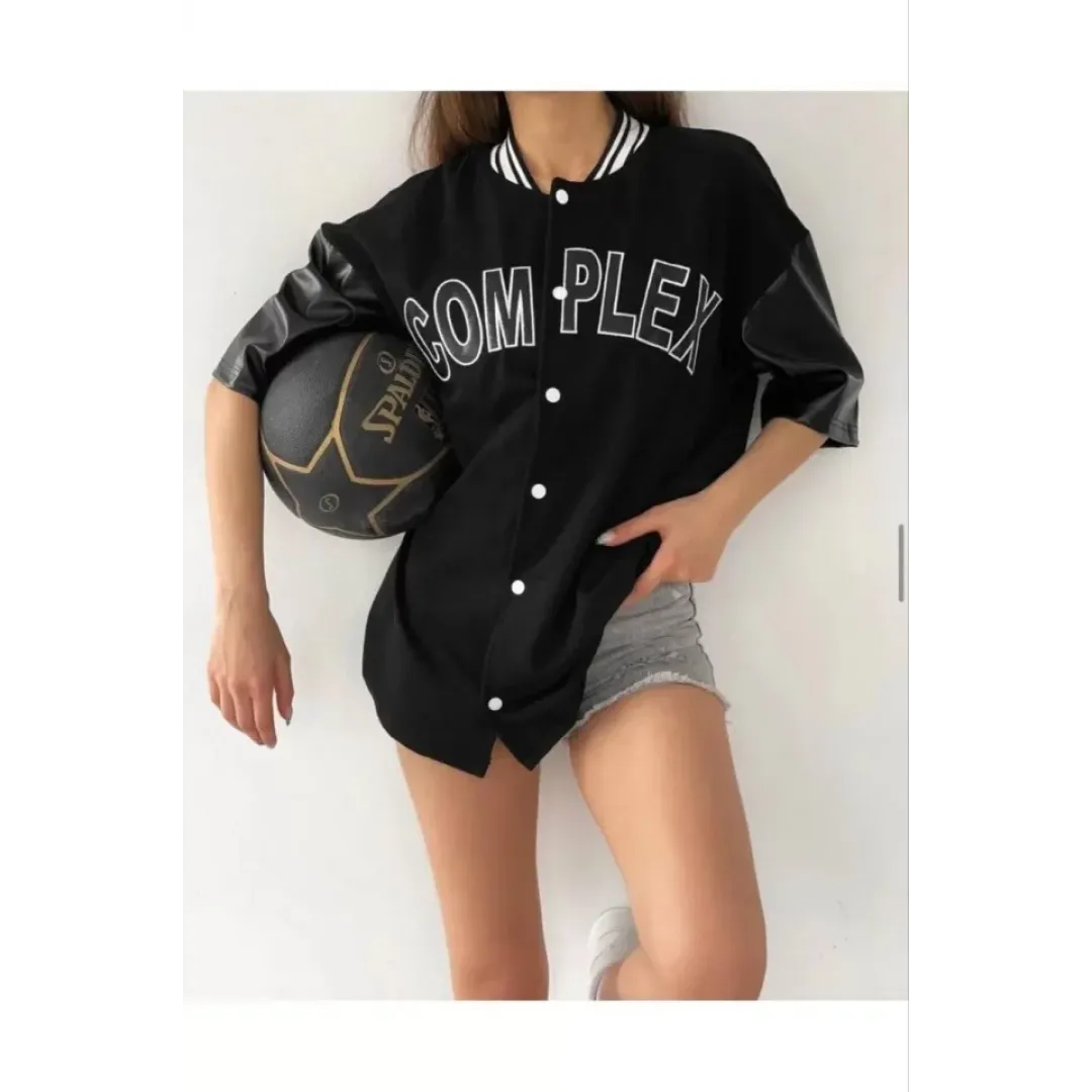 Complex Kolej Oversize T-shirt - Siyah - 92660 Complex Kolej Oversize T-shirt - Siyah - 92660