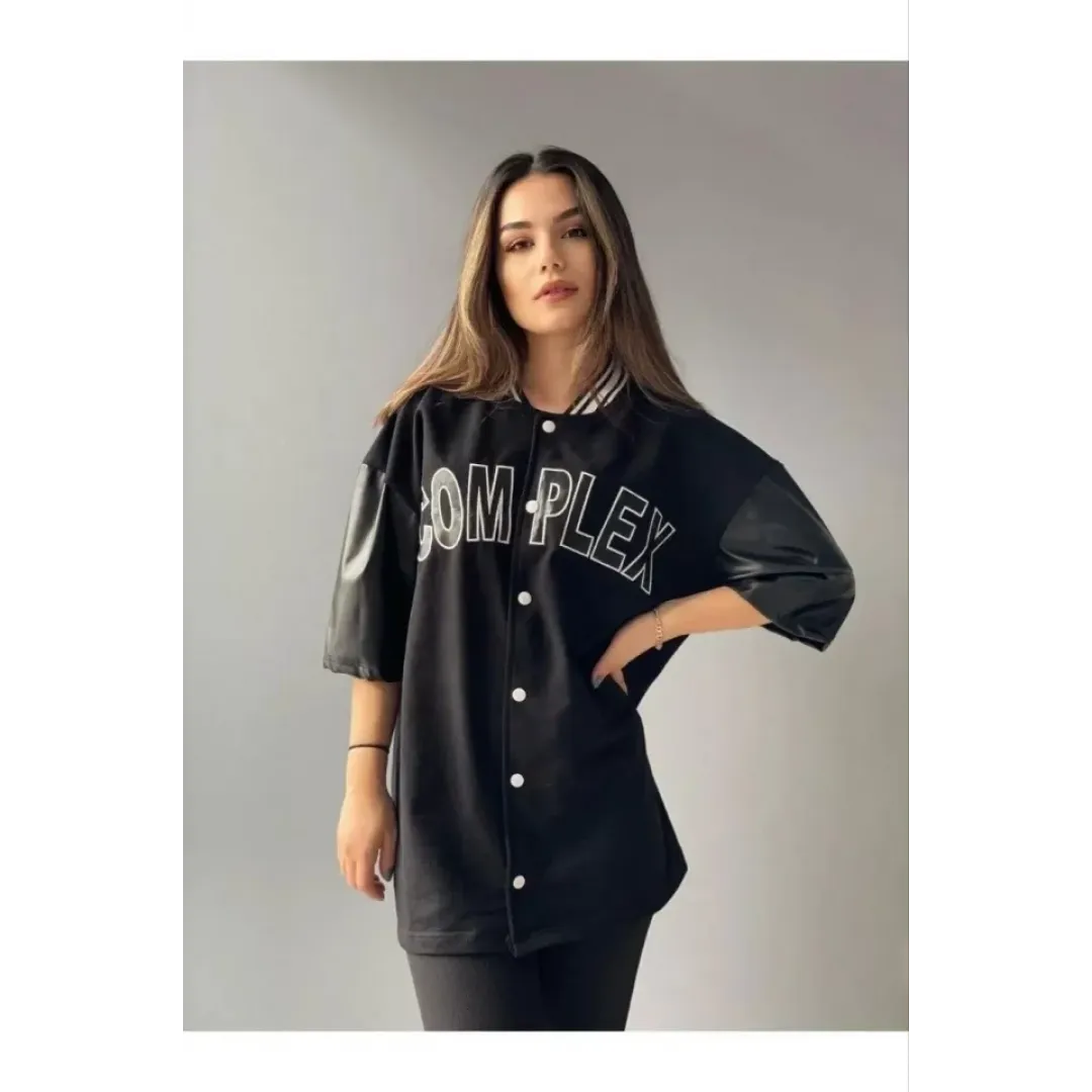 Complex Kolej Oversize T-shirt - Siyah - 92660 Complex Kolej Oversize T-shirt - Siyah - 92660