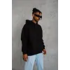 Erkek Düz Kapüşonlu Sweat - Siyah - 92679 Erkek Düz Kapüşonlu Sweat - Siyah - 92679