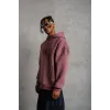 Erkek Maske Baskılı Kapüşonlu Sweat - Gül Kurusu - 92685 Erkek Maske Baskılı Kapüşonlu Sweat - Gül Kurusu - 92685