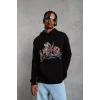 Erkek DANKES Baskılı Kapüşonlu Sweat - Siyah - 92686 Erkek DANKES Baskılı Kapüşonlu Sweat - Siyah - 92686