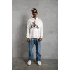 Erkek DANKES Baskılı Kapüşonlu Sweat - Beyaz - 92687 Erkek DANKES Baskılı Kapüşonlu Sweat - Beyaz - 92687