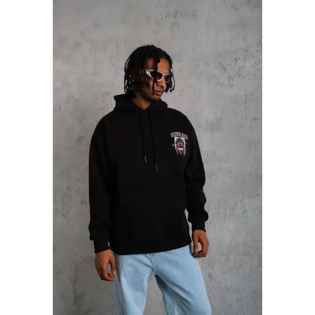 Erkek SCHOOL BOY Baskılı Kapüşonlu Sweat - Siyah - 92693 Erkek SCHOOL BOY Baskılı Kapüşonlu Sweat - Siyah - 92693
