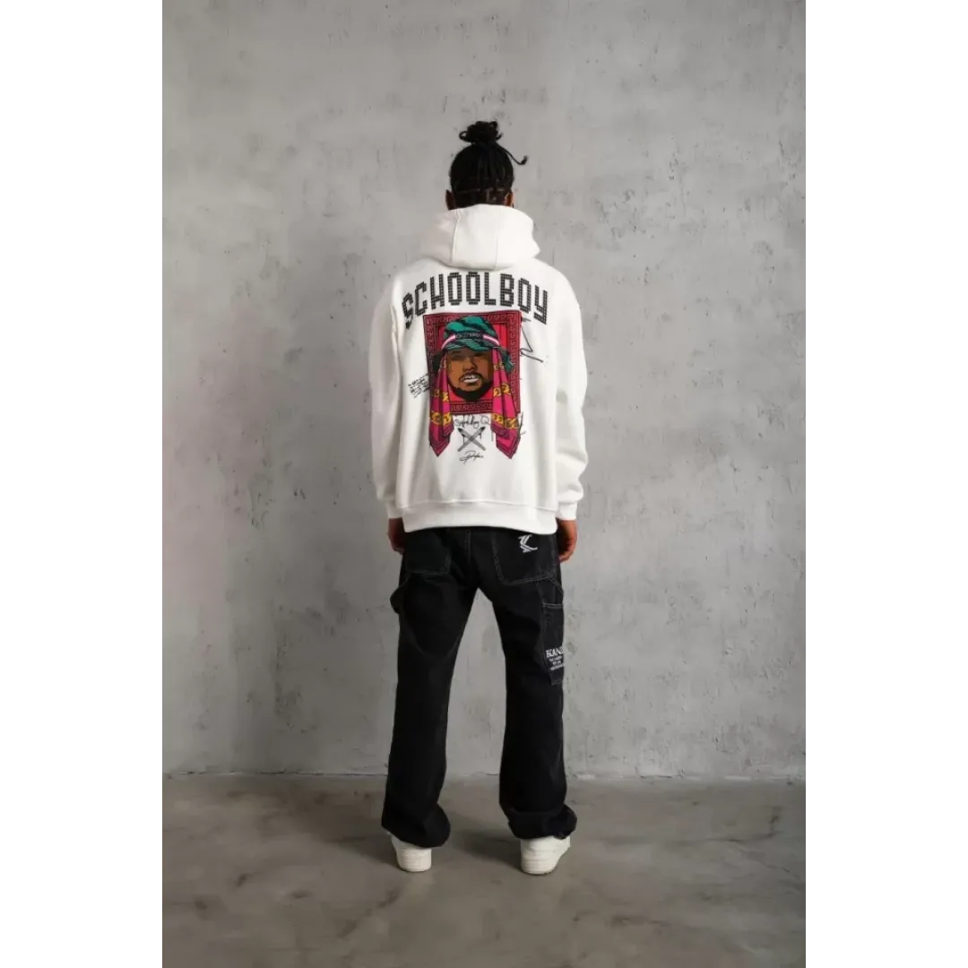 Erkek SCHOOL BOY Baskılı Kapüşonlu Sweat - Beyaz - 92694 Erkek SCHOOL BOY Baskılı Kapüşonlu Sweat - Beyaz - 92694