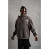 Erkek SCHOOL BOY Baskılı Kapüşonlu Sweat - Gri - 92696