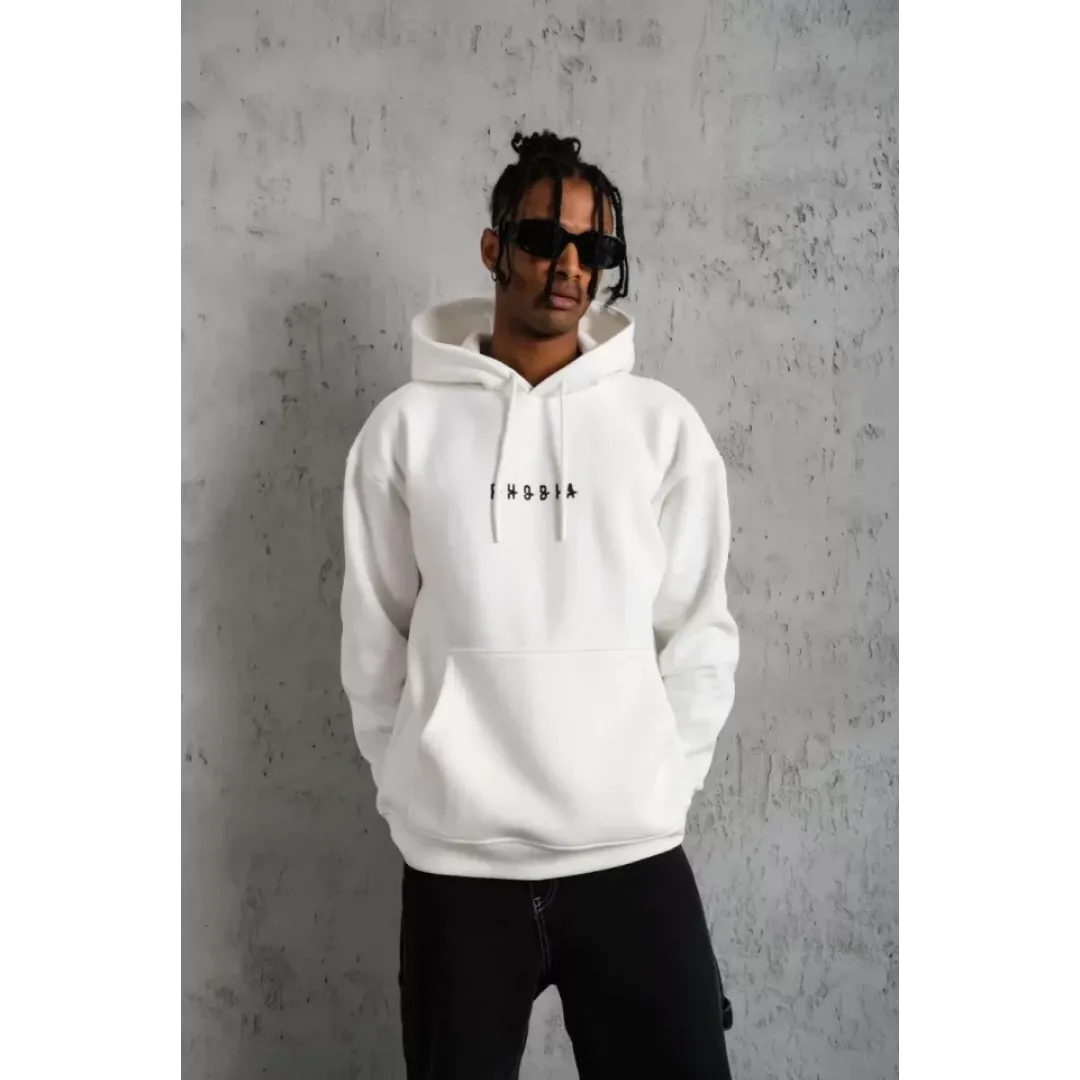 Erkek Astronot Baskılı Kapüşonlu Sweat - Beyaz - 92700 Erkek Astronot Baskılı Kapüşonlu Sweat - Beyaz - 92700