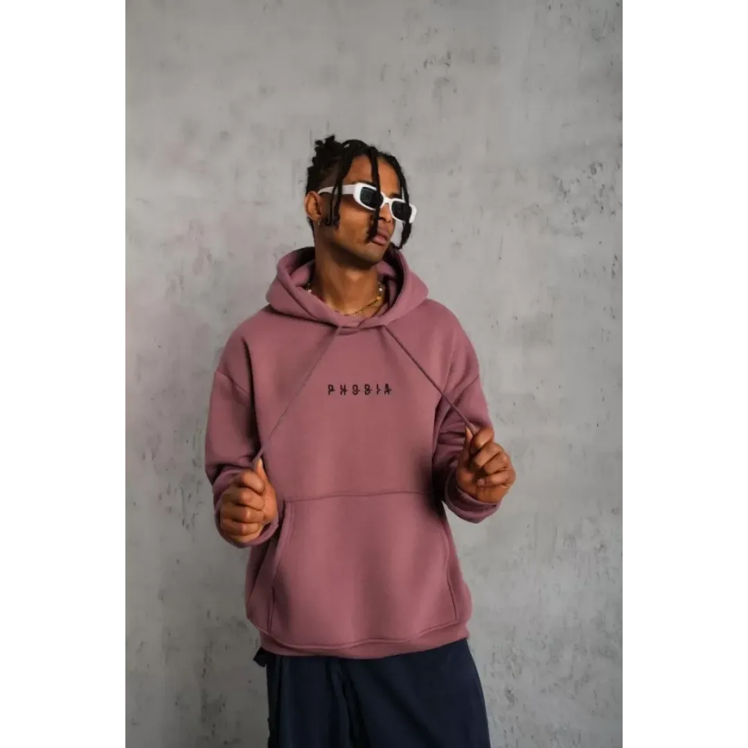 Erkek Astronot Baskılı Kapüşonlu Sweat - Gül Kurusu - 92701 Erkek Astronot Baskılı Kapüşonlu Sweat - Gül Kurusu - 92701
