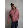 Erkek Astronot Baskılı Kapüşonlu Sweat - Gül Kurusu - 92701 Erkek Astronot Baskılı Kapüşonlu Sweat - Gül Kurusu - 92701