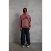 Erkek Eldiven Baskılı Kapüşonlu Sweat - Gül Kurusu - 92705 Erkek Eldiven Baskılı Kapüşonlu Sweat - Gül Kurusu - 92705
