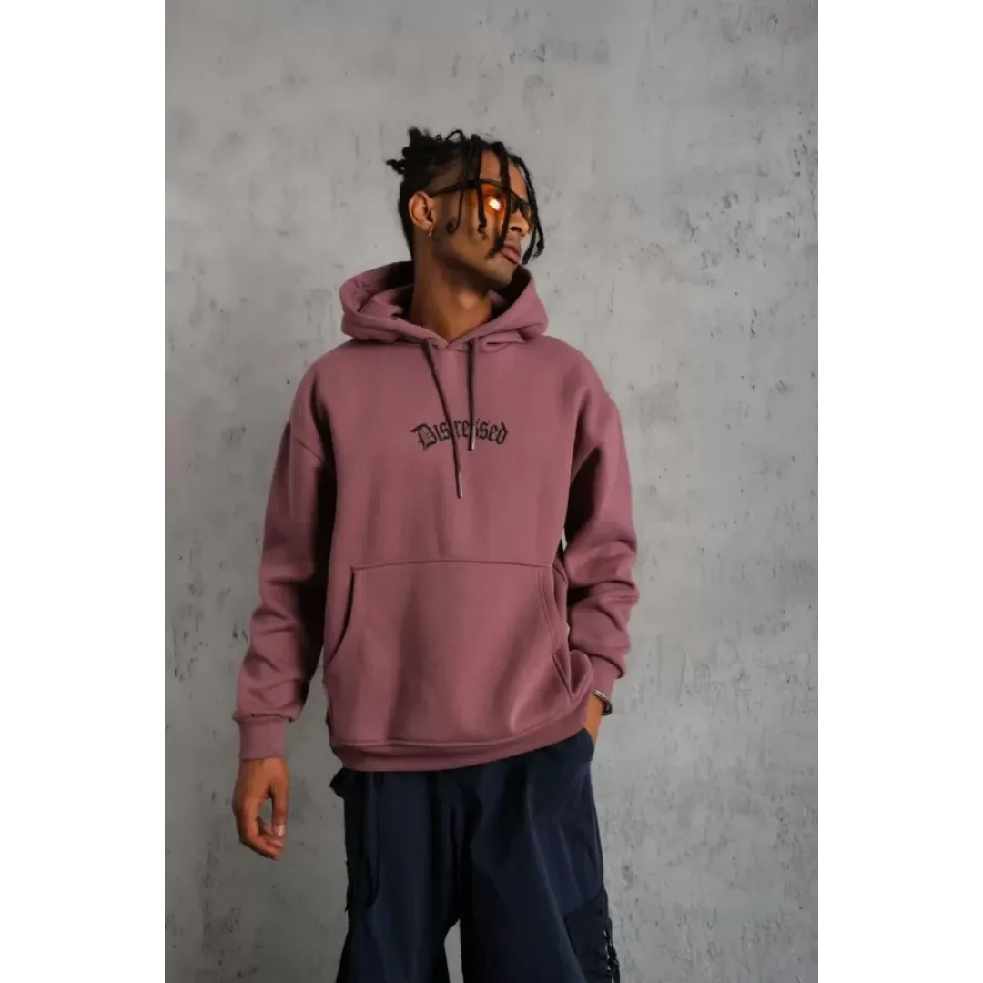 Erkek Üç İplik Baskılı Kapüşonlu Sweat - Gül Kurusu - 92709 Erkek Üç İplik Baskılı Kapüşonlu Sweat - Gül Kurusu - 92709