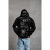 Erkek Baskılı Kapüşonlu Ribanalı Sweat - Siyah - 92710 Erkek Baskılı Kapüşonlu Ribanalı Sweat - Siyah - 92710