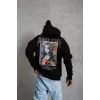 Erkek Baskılı Kapüşonlu Ve Kanguru Cepli Sweat - Siyah - 92719 Erkek Baskılı Kapüşonlu Ve Kanguru Cepli Sweat - Siyah - 92719