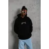 Erkek Baskılı Kapüşonlu Ve Kanguru Cepli Sweat - Siyah - 92719 Erkek Baskılı Kapüşonlu Ve Kanguru Cepli Sweat - Siyah - 92719