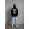 Erkek Baskılı Kapüşonlu Ve Kanguru Cepli Sweat - Siyah - 92719 Erkek Baskılı Kapüşonlu Ve Kanguru Cepli Sweat - Siyah - 92719