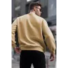 Erkek Düz Bisiklet Yaka Sweat - Bej - 92723 Erkek Düz Bisiklet Yaka Sweat - Bej - 92723
