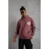 Erkek Kilim Desen Kapüşonlu Sweat - Gül Kurusu - 92724