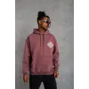 Erkek Kilim Desen Kapüşonlu Sweat - Gül Kurusu - 92724