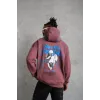 Erkek Yıldırım Baskılı Kapşonlu Sweat - Gül Kurusu - 92727 Erkek Yıldırım Baskılı Kapşonlu Sweat - Gül Kurusu - 92727