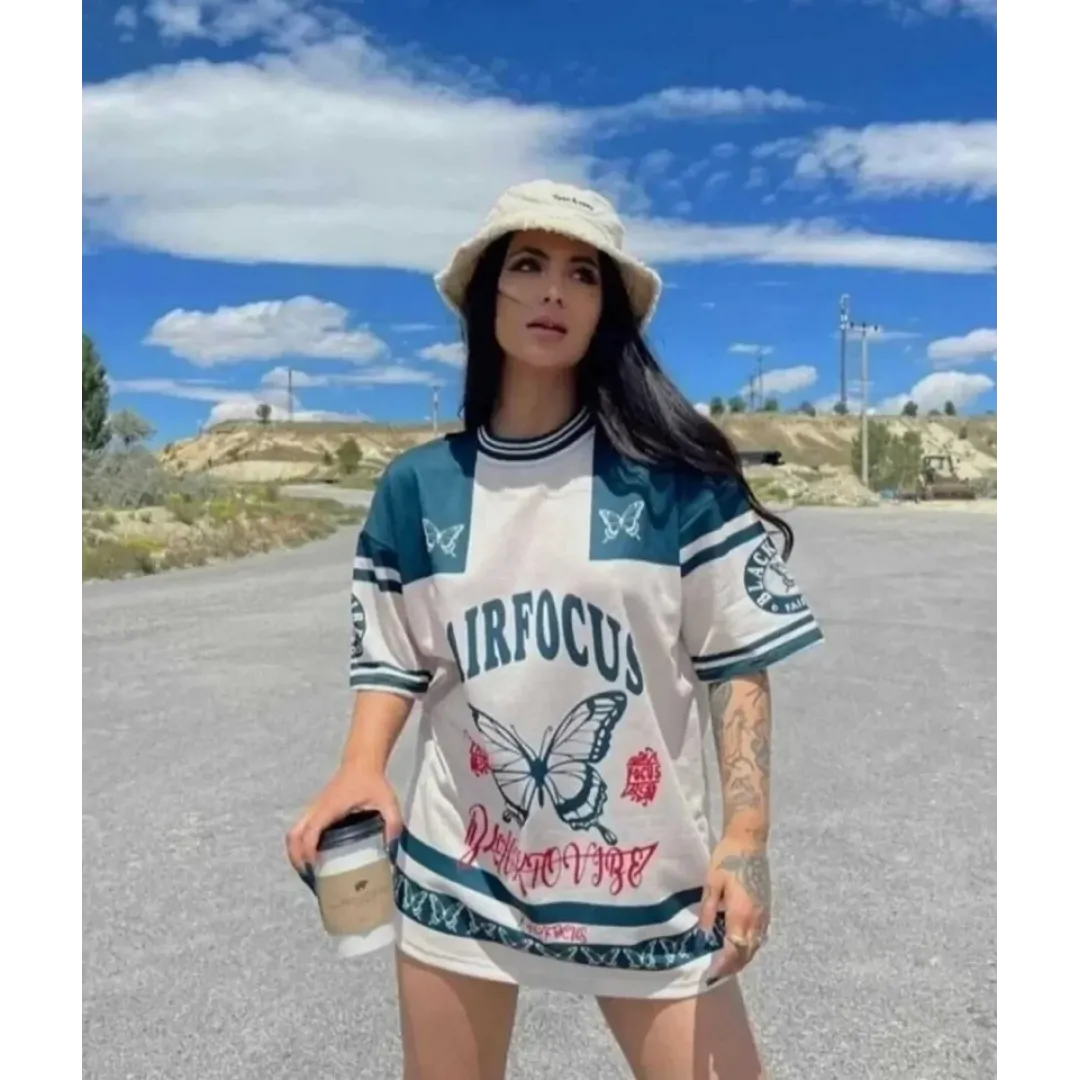 Dijital Baskılı Tshirt - Mavi - 92750 Dijital Baskılı Tshirt - Mavi - 92750