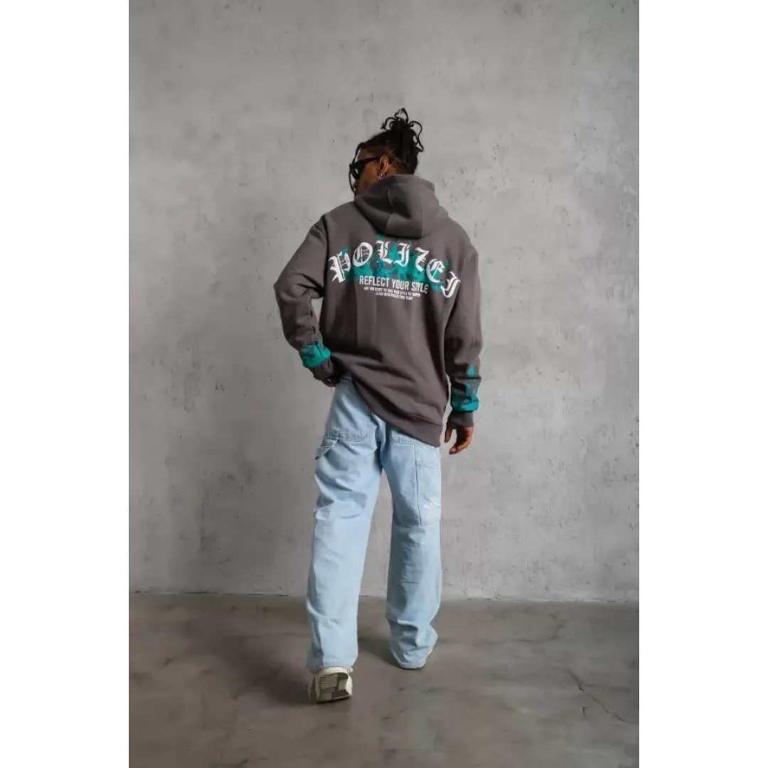 Erkek Üç İplik İçi Pamuklu Alev Baskılı Kapüşonlu Sweatshirt - Gri - 92756 Erkek Üç İplik İçi Pamuklu Alev Baskılı Kapüşonlu Sweatshirt - Gri - 92756