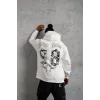 Erkek 98 Baskılı Kapşonlu Sweat - Beyaz - 92765 Erkek 98 Baskılı Kapşonlu Sweat - Beyaz - 92765