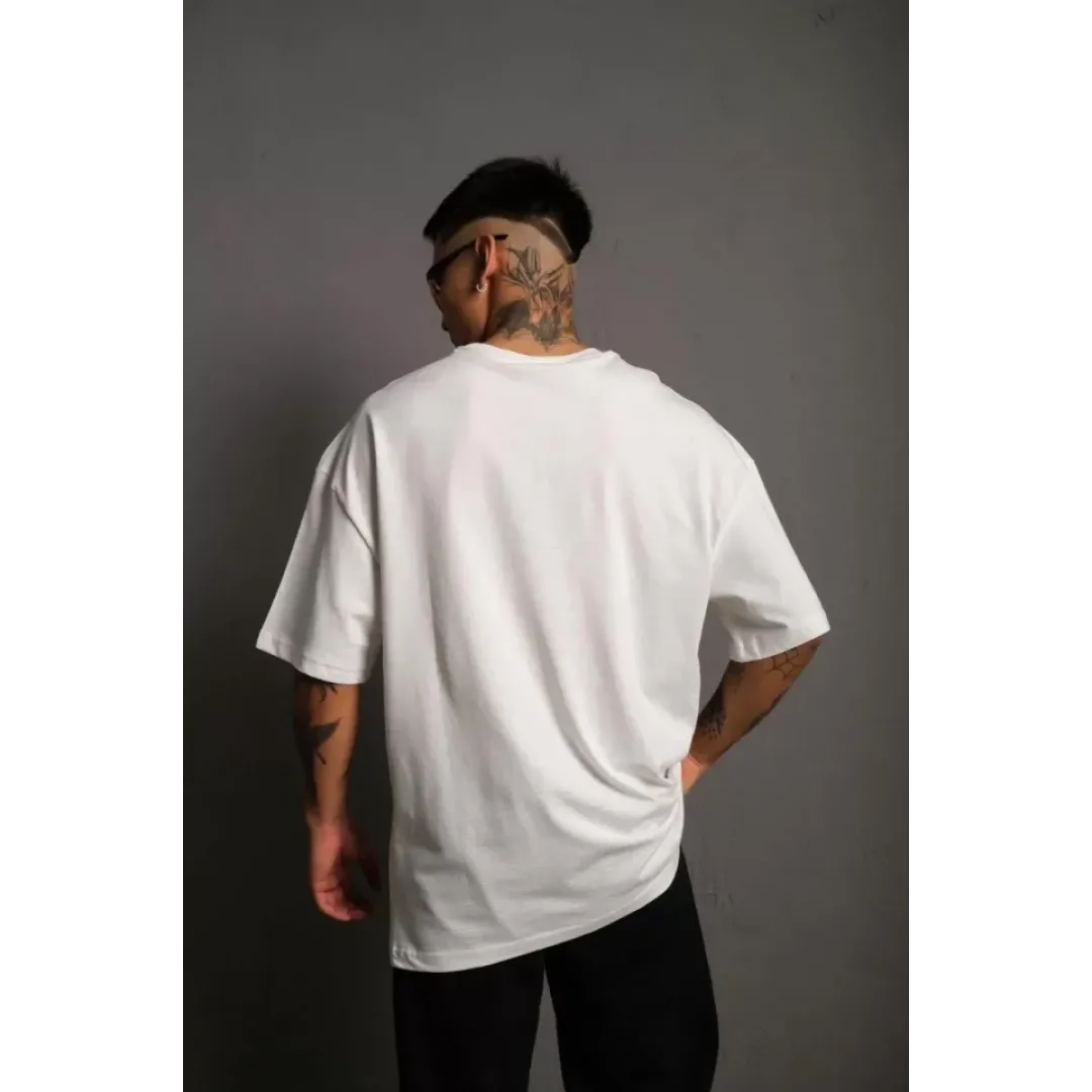 Erkek 24/1 Düz A Kalite Oversize T-shirt - Beyaz - 92803 Erkek 24/1 Düz A Kalite Oversize T-shirt - Beyaz - 92803
