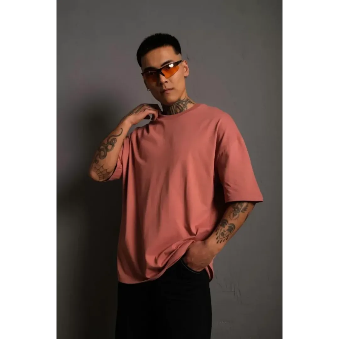 Erkek 24/1 Düz A Kalite Oversize T-shirt - Gül Kurusu - 92804 Erkek 24/1 Düz A Kalite Oversize T-shirt - Gül Kurusu - 92804
