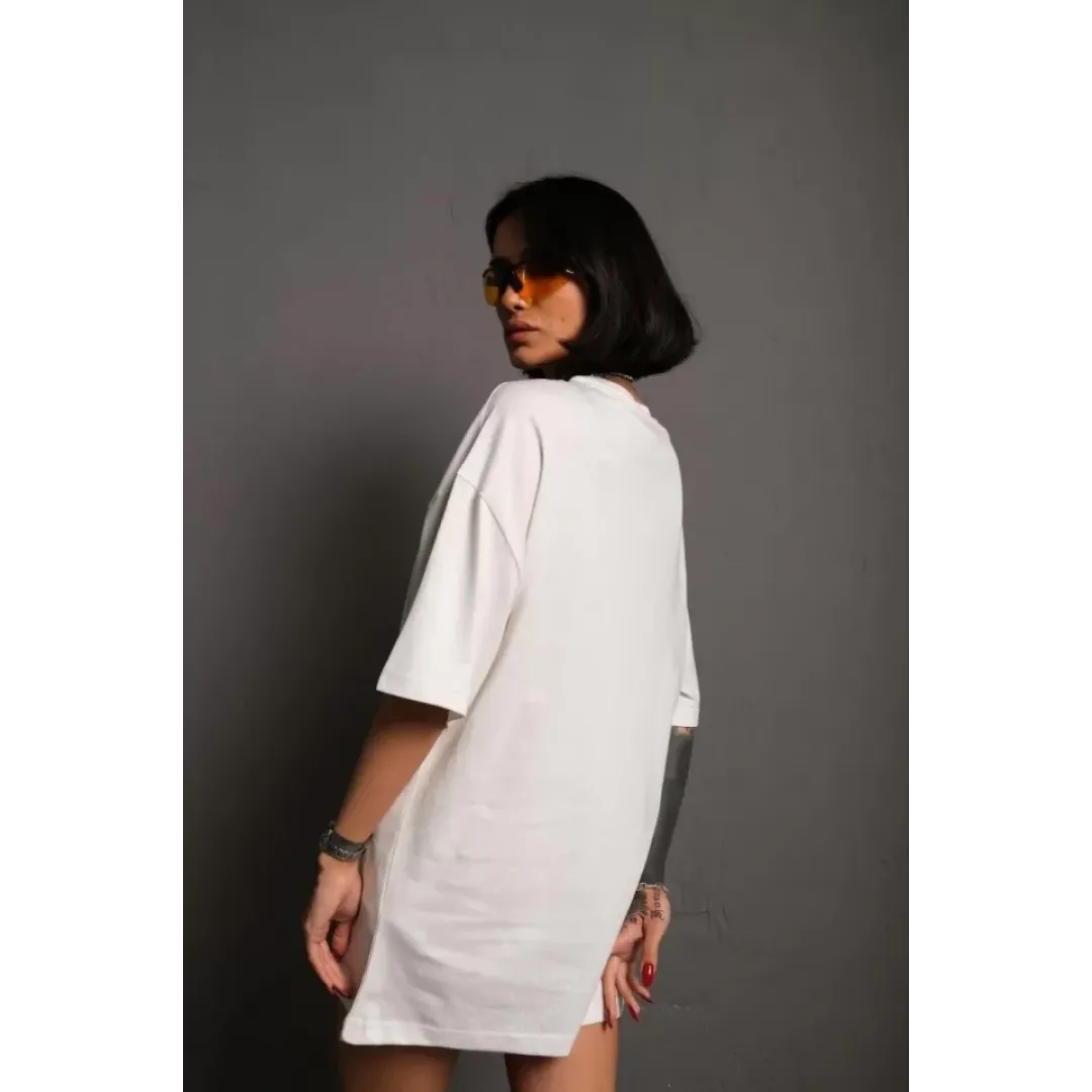 24/1 Düz A Kalite Oversize T-shirt - Beyaz - 92805 24/1 Düz A Kalite Oversize T-shirt - Beyaz - 92805