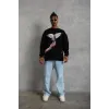 Erkek Güvercin Baskılı Sweatshirt - Siyah - 92827 Erkek Güvercin Baskılı Sweatshirt - Siyah - 92827