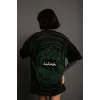 Bisiklet Yakalı Sırt Baskılı Oversize T-Shirt - Siyah - 92842 Bisiklet Yakalı Sırt Baskılı Oversize T-Shirt - Siyah - 92842