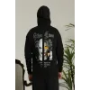 Erkek Sırt Baskılı Oversize Üç İplik Kapüşonlu Sweatshirt - Siyah - 92847 Erkek Sırt Baskılı Oversize Üç İplik Kapüşonlu Sweatshirt - Siyah - 92847