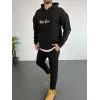 Erkek Sırt Baskılı Oversize Üç İplik Kapüşonlu Sweatshirt - Siyah - 92847 Erkek Sırt Baskılı Oversize Üç İplik Kapüşonlu Sweatshirt - Siyah - 92847